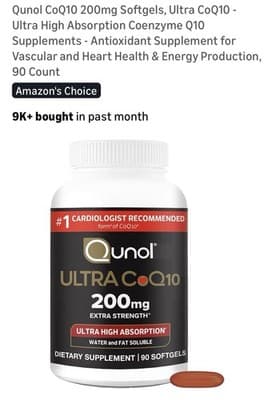 Qunol Ultra Coq10 200Mg 90 Softgels Ultra High Absorption Coenzyme Q10 Sup - Image 1
