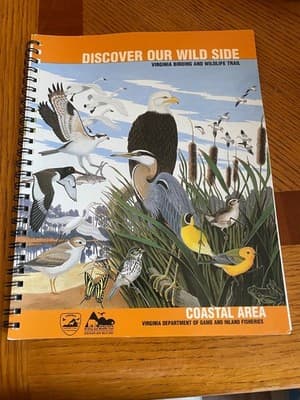 Virginia Birding and Wildlife Trail Coastal Area Spiral Guidebook Birds Map - Image 1