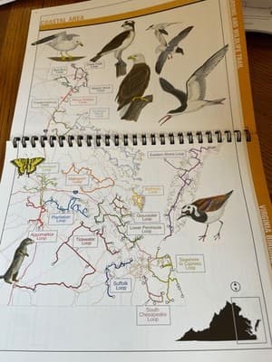 Virginia Birding and Wildlife Trail Guide Piedmont Area Spiral Map Book - Thumbnail 2