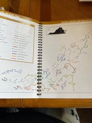 Virginia Birding and Wildlife Trail Coastal Area Spiral Guidebook Birds Map - Thumbnail 2