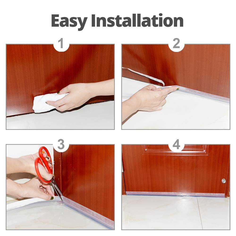 Silicone Seal Strip8M/26ft Door Strip Bottom for Doors Silicone Sealing Stick - Thumbnail 5