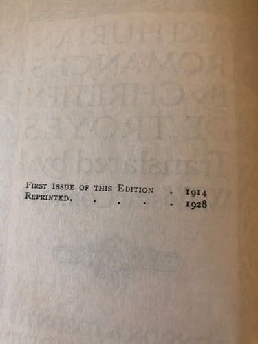 Arthurian Romances [Everyman's Library]1928 printing, spine loose - Thumbnail 4