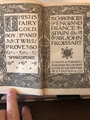 The Chronicles Of England France And Spain Sir John Froissart 1915 HC J M Dent - Thumbnail 4