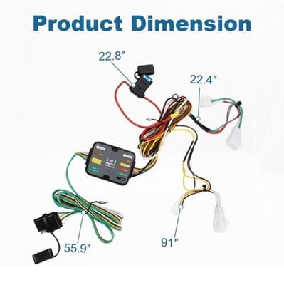 3 to 2 Taillight Converter Trailer Wiring Harness Toyota Prius 2004-2015 - Thumbnail 5