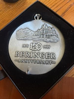 Beringer 150th Anniversary Medal 1876-2026 Pewter Commemorative Winery Coin - Image 1