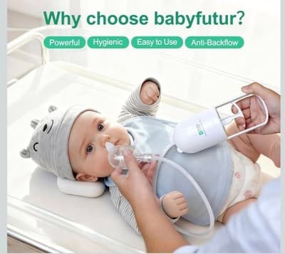 Babyfutur Nasal Aspirator Baby Electric Portable Hygienic Nasal Suction Safe - Thumbnail 4