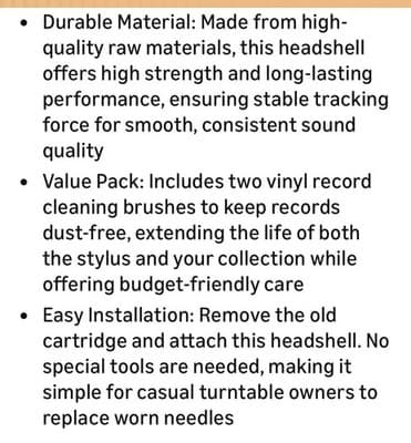 AT3600L Headshell Cartridge Stylus for Technics SL Black Magnetic Replacement - Thumbnail 7