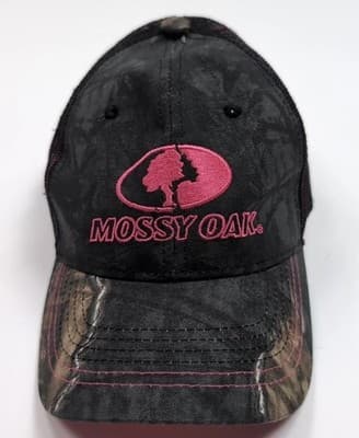 Mossy Oak Camouflage Women's Hat Pink Strapback Adjustable Camo Cap One Size All - Thumbnail 3