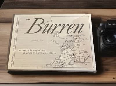 THE BURREN 1999 TIM ROBINSON MAP BLACK/WHITE CLARE IRELAND - Image 1