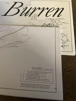 THE BURREN 1999 TIM ROBINSON MAP BLACK/WHITE CLARE IRELAND - Thumbnail 3