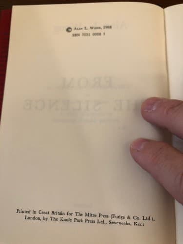 AUTOGRAPHED From the Silence 1st Edition Hardcover Alan L Wong - Thumbnail 4