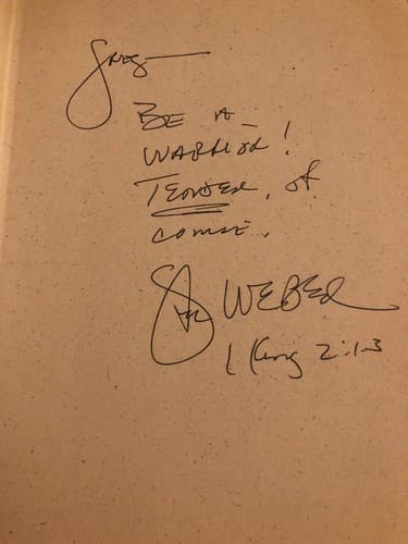 AUTOGRAPHED Tender Warrior: God's Intention for a Man Stu Weber - Image 1
