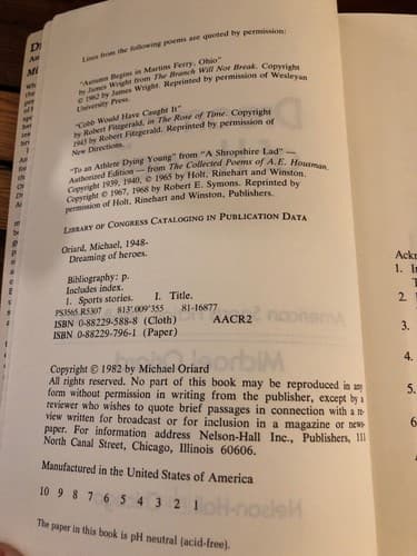 DREAMING OF HEROES: American Sports Fiction 1868-1980 1st Edition - Thumbnail 4