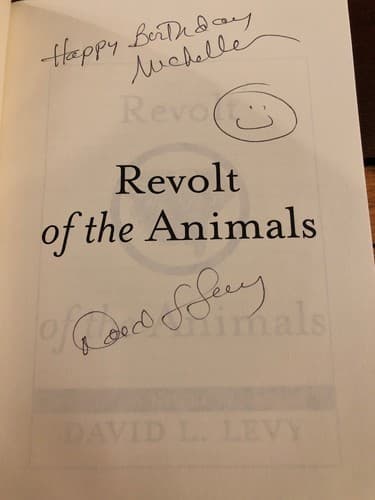 AUTOGRAPHED Revolt of the Animals 1st Edition Hardcover David L Levy - Image 1