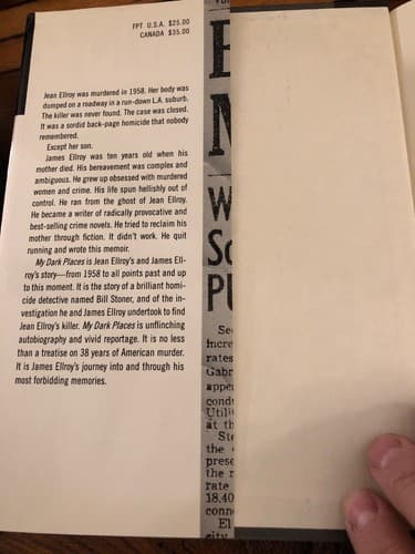 AUTOGRAPHED My Dark Places 1st Edition Hardcover James Ellroy - Thumbnail 3