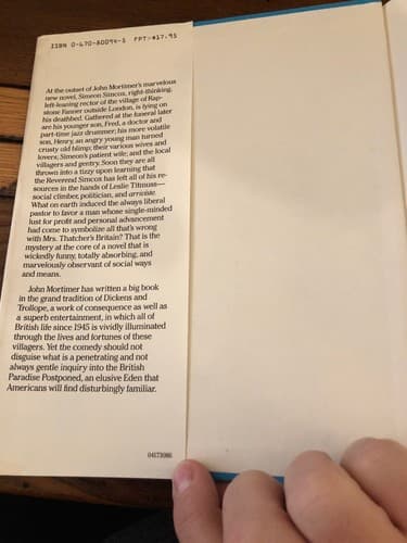 PARADISE POSTPONED 1st Edition Hardcover John Mortimer - Thumbnail 2