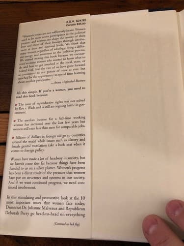 Both AUTOGRAPHED Unfinished Business: A Democrat and a Republican 1st Edition HC - Thumbnail 3