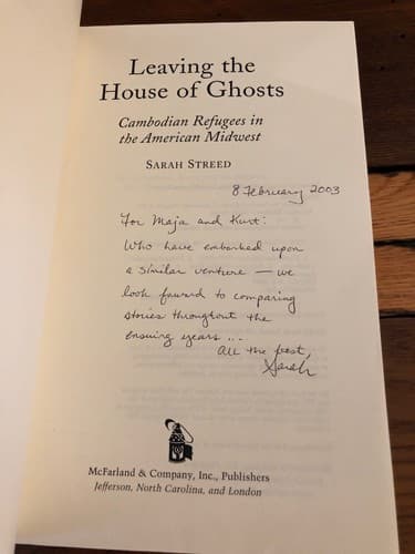 AUTOGRAPHED Leaving the House of Ghosts: Cambodian Refugees in American Midwest - Image 1