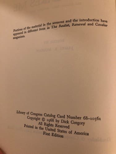 AUTOGRAPHED The Shadow That Scares Me 1968 1st Edition Hardcover DICK GREGORY - Thumbnail 3