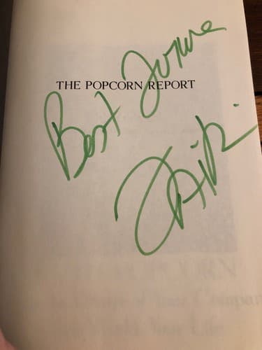 AUTOGRAPHED The Popcorn Report 1st Edition Hardcover Faith Popcorn - Image 1