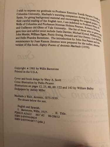 Dream below the sun Selected poems Antonio Machado (English and Spanish Edition) - Thumbnail 3