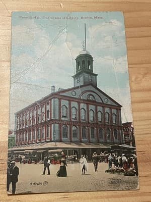 Faneuil Hall Boston MA Postcard Leighton & Valentine Vintage Divided Back Color - Image 1