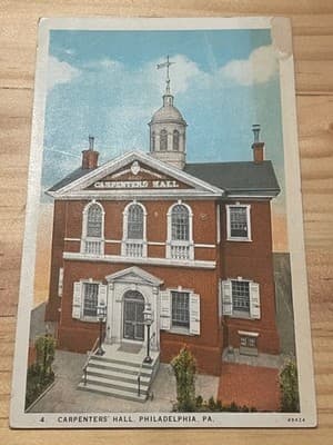 Sabold Herb Carpenters Hall Postcard Philadelphia PA Vintage Unposted 49424 - Image 1