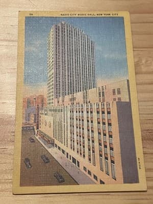 Curt Teich Radio City Music Hall Postcard New York City 58 AA-H1705 Vintage - Image 1