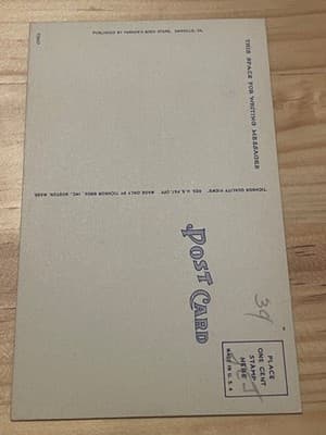 Mount Vernon Church Danville Virginia Postcard Tichnor Linen Parkers Book Store - Thumbnail 2