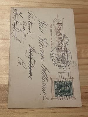 Christ Church Salem Street Boston MA Vintage Postcard Postmarked Souvenir 4344 - Thumbnail 2