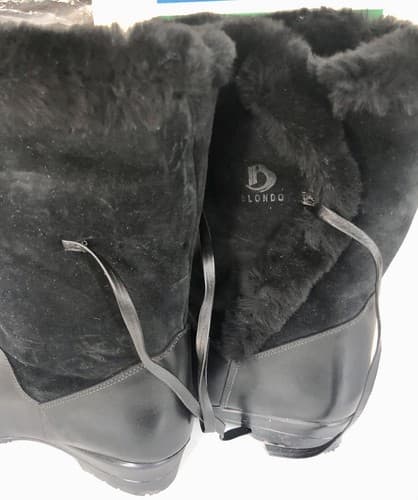 Rare Blondo Womens Boot Audrey Wool Sherling Fur Trimmed Black, Sz 12 2A #608mmw - Thumbnail 7
