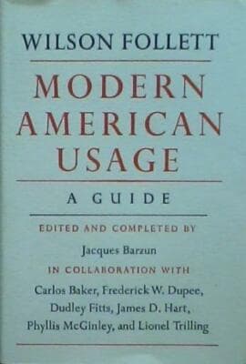 Modern American Usage: A Guide by Wilson Follett 1st Edition Hardcover 1966 - Image 1