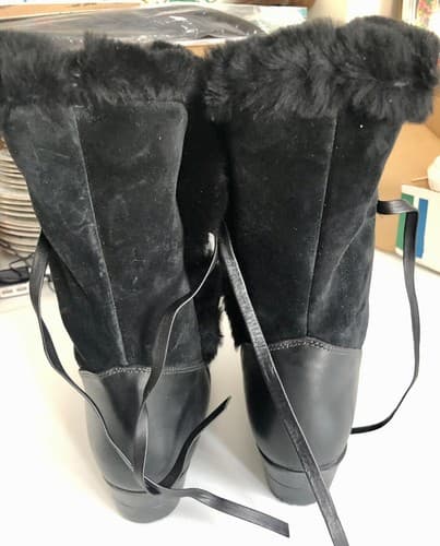 Rare Blondo Womens Boot Audrey Wool Sherling Fur Trimmed Black, Sz 12 2A #608mmw - Thumbnail 9