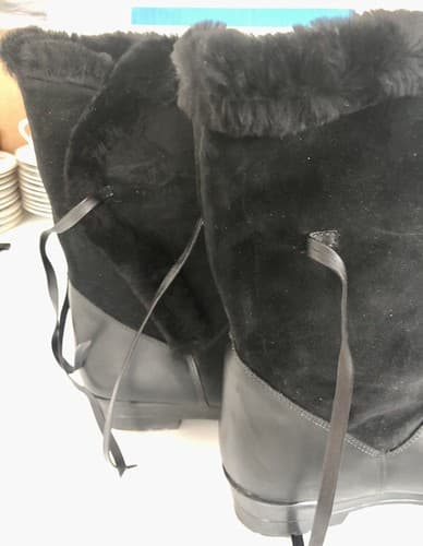 Rare Blondo Womens Boot Audrey Wool Sherling Fur Trimmed Black, Sz 12 2A #608mmw - Thumbnail 8