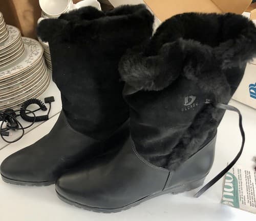 Rare Blondo Womens Boot Audrey Wool Sherling Fur Trimmed Black, Sz 12 2A #608mmw - Thumbnail 5