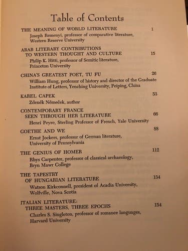 World Literatures 1956 Pittsburgh Press HC 1st Edition. - Thumbnail 6