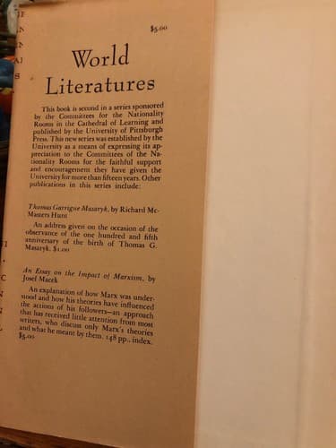 World Literatures 1956 Pittsburgh Press HC 1st Edition. - Thumbnail 3