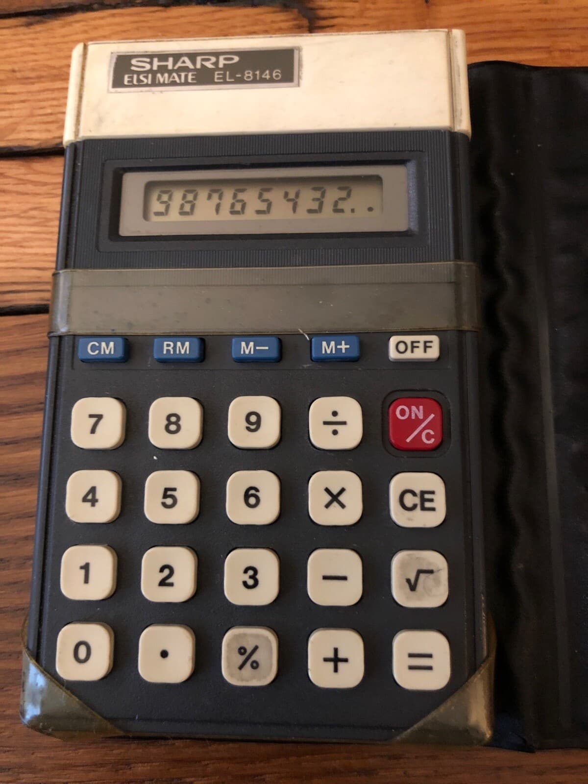 SHARP EL SI MATE EL-8146 Calculator with Cover, Works! Architect’s Estate Find - Image 1