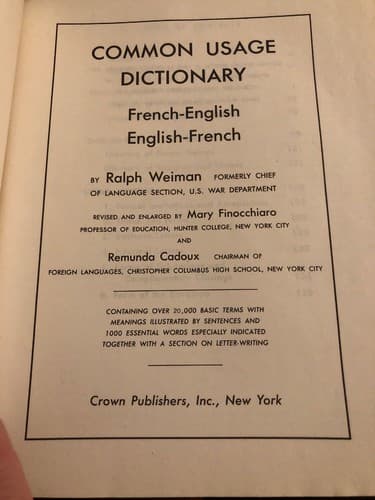 Common usage dictionary: French-English English-French Living language course - Thumbnail 2