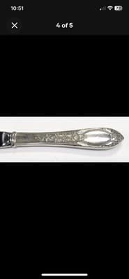 Kirk Sterling Silver Primrose 3 Dinner Knives Set - Thumbnail 8