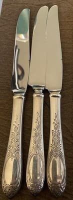 Kirk Sterling Silver Primrose 3 Dinner Knives Set - Image 1