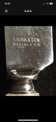 Kirk Sterling Silver Primrose 3 Dinner Knives Set - Thumbnail 5