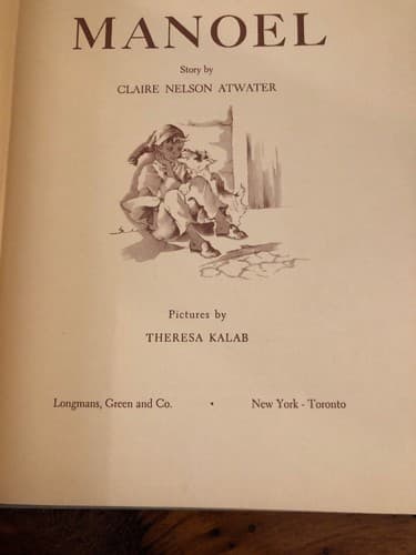 Manoel 1st Edition HC 1940 Claire Nelson Atwater Illustrated Theresa Kalab - Thumbnail 5