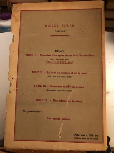 Memoires D'Un Agent Secret De La France Libre Juin 1940 - Juin 1942 - Thumbnail 5