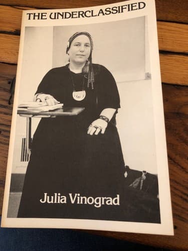 The Underclassified 1st Edition Julia Vinograd Poetry - Image 1