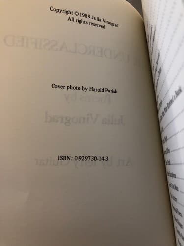 The Underclassified 1st Edition Julia Vinograd Poetry - Thumbnail 2