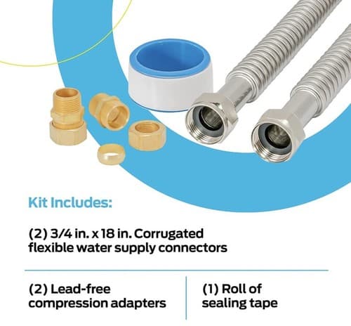 Eastman Water-Flex #48281 18" x 3/4" Electric Water Heater Installation Kit - Thumbnail 10