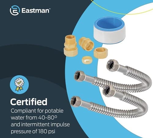 Eastman Water-Flex #48281 18" x 3/4" Electric Water Heater Installation Kit - Thumbnail 11