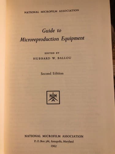 Guide to Microreproduction Equipment, second edition 1962 Fascinating History! - Thumbnail 2