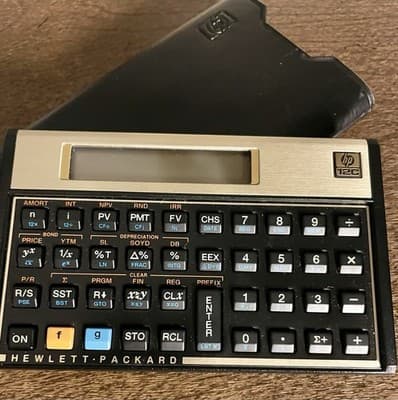 Clean Vintage Hewlett Packard HP-12C Programmable Financial Calculator - Image 1